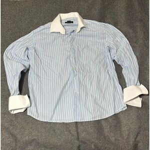 Prague‎ Striped Men's Size 18 34-35 Long Sleeve Shirt